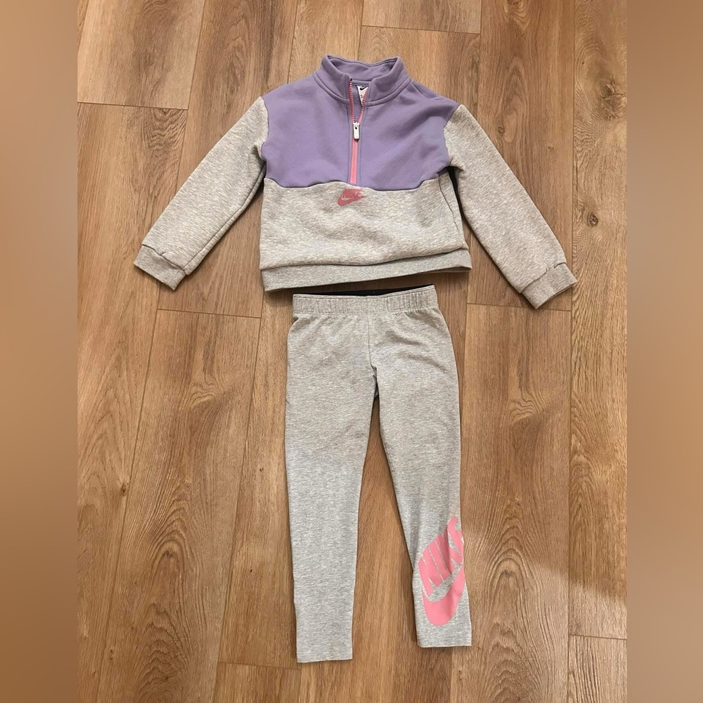 Nike Kids Purple and Gray Matching Set